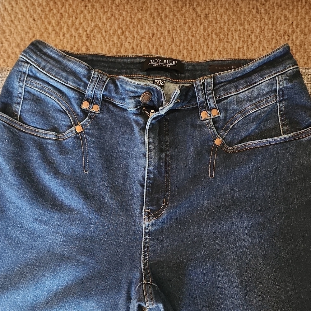 Judy Blue High Rise Blue Jeans 15/32 Crop